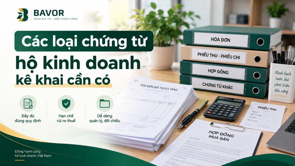Các loại chứng từ hộ kinh doanh kê khai cần có