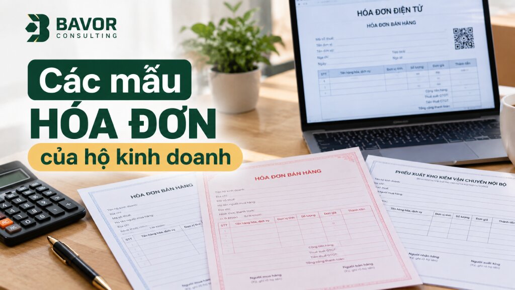 Các mẫu hóa đơn của hộ kinh doanh cá thể