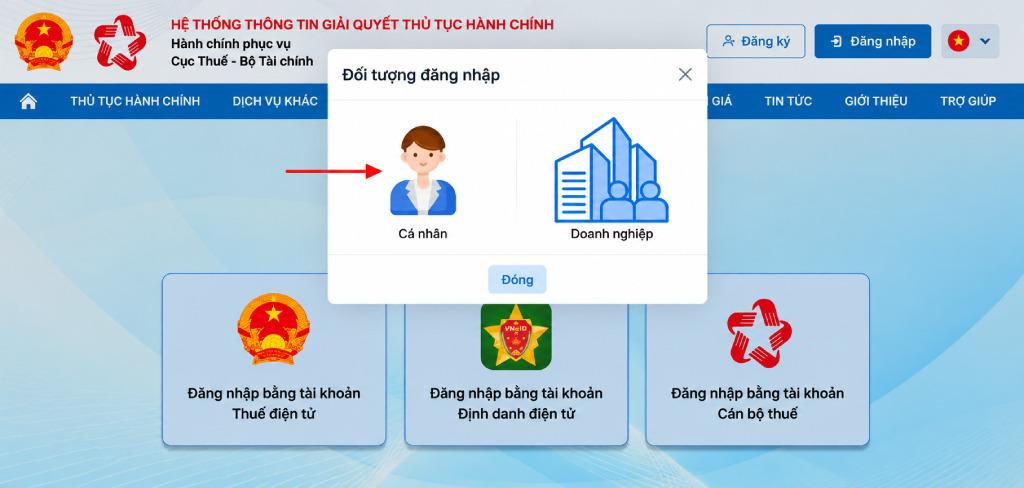 Hướng dẫn kê khai thuế hộ kinh doanh trên Cổng Dịch vụ công của Cục Thuế