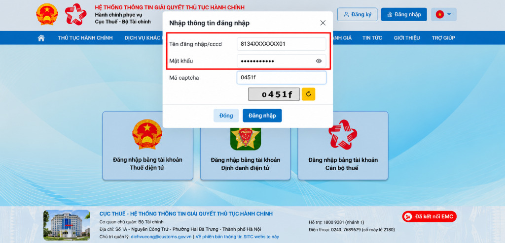 Hướng dẫn kê khai thuế hộ kinh doanh trên Cổng Dịch vụ công của Cục Thuế