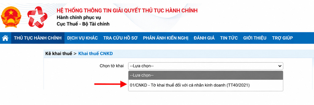 Hướng dẫn kê khai thuế hộ kinh doanh trên Cổng Dịch vụ công của Cục Thuế