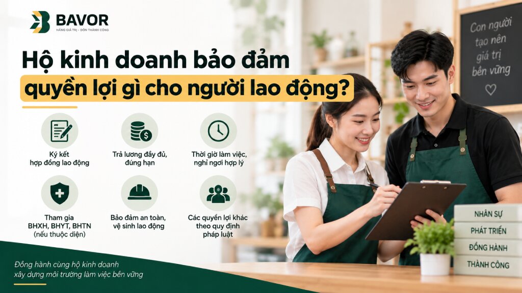 Hộ kinh doanh phải bảo đảm những quyền lợi gì cho người lao động?