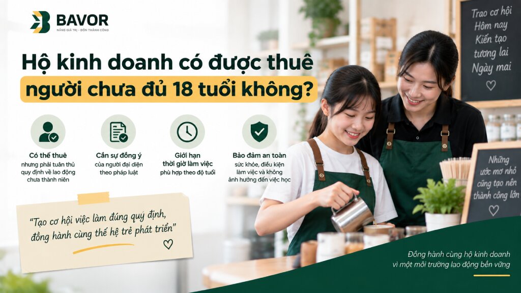 Hộ kinh doanh có được thuê người chưa đủ 18 tuổi không?