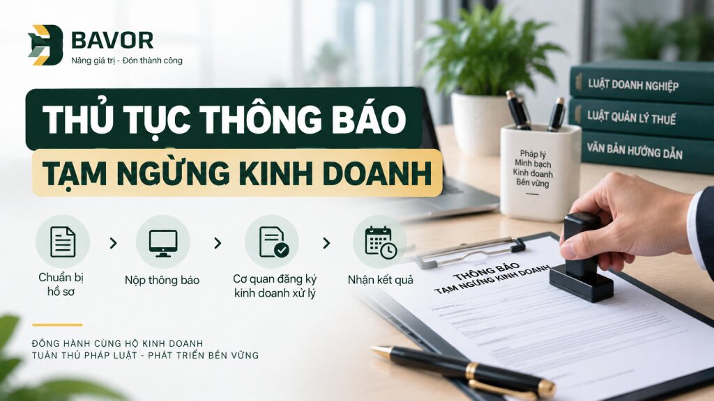 Hướng dẫn thủ tục thông báo tạm ngừng kinh doanh