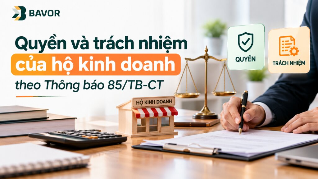 Quyền và trách nhiệm của hộ kinh doanh theo Thông báo 85/TB-CT năm 2026