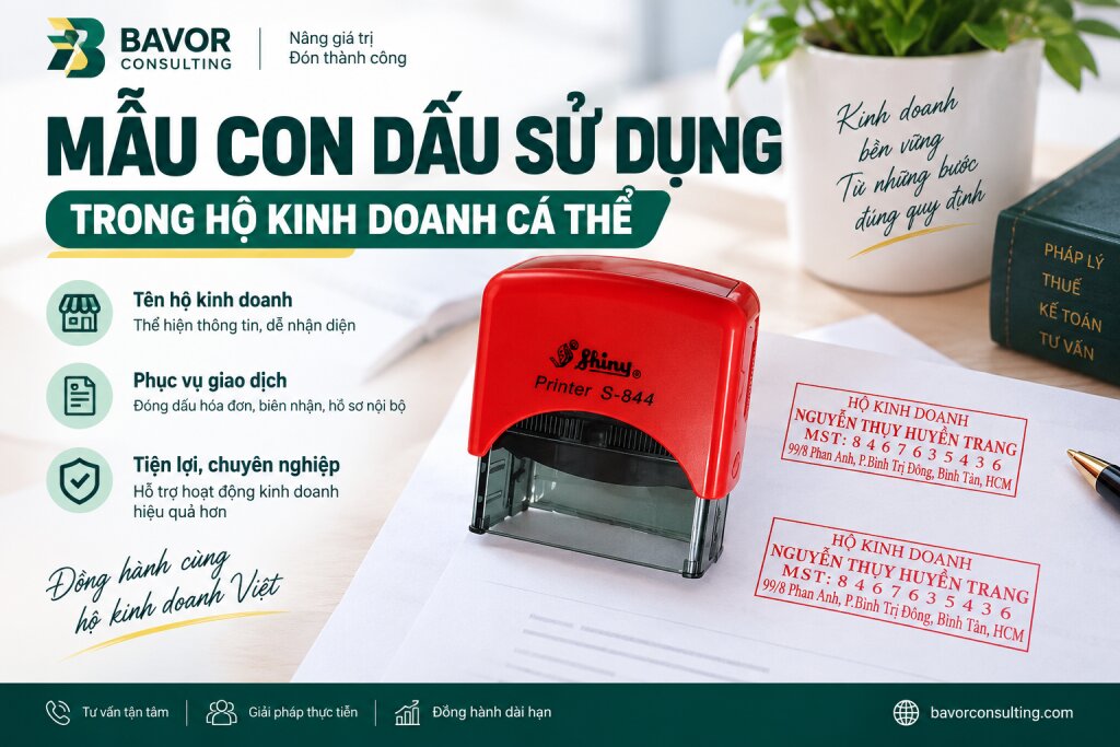 Các loại con dấu hộ kinh doanh được phép sử dụng