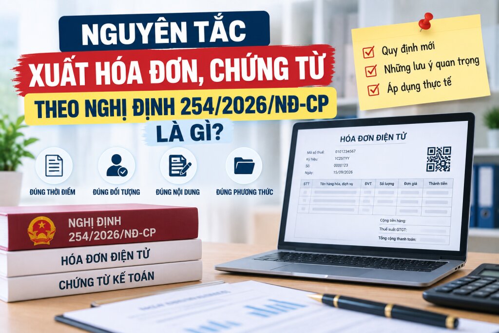 Nguyên Tắc Xuất Hóa Đơn, Chứng Từ Theo Nghị Định 254/2026/NĐ-CP Là Gì?