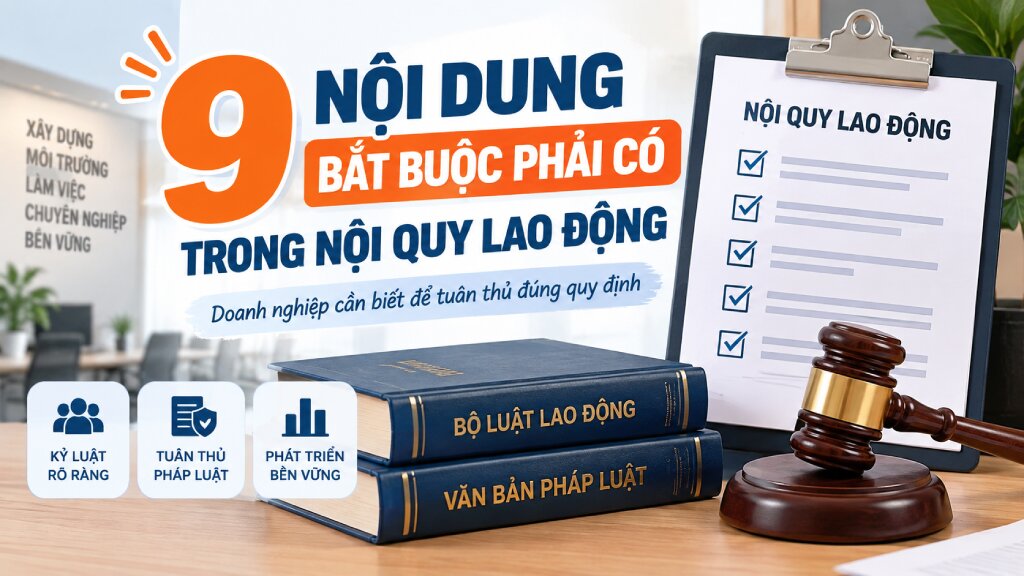 9 nội dung bắt buộc phải có trong nội quy lao động gồm những gì?