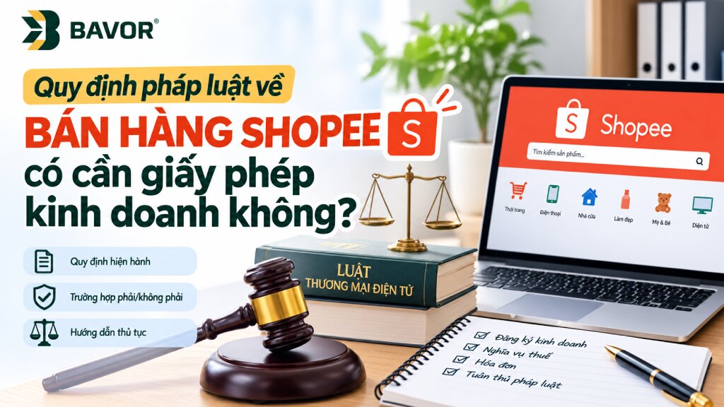 Quy định pháp luật về bán hàng Shopee có cần giấy phép kinh doanh không?
