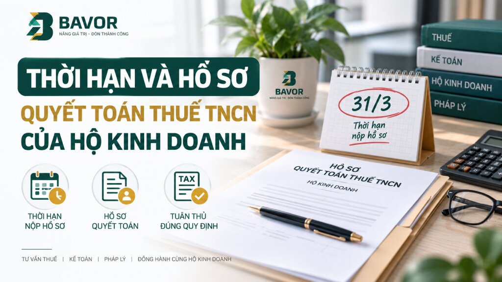 Thời hạn và hồ sơ quyết toán thuế TNCN của hộ kinh doanh