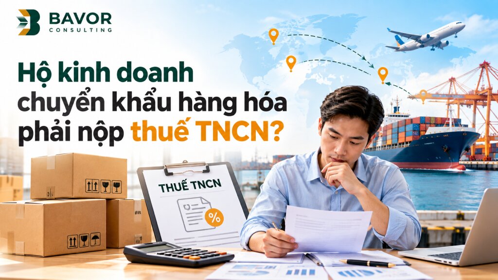 Hộ kinh doanh chuyển khẩu hàng hóa phải nộp thuế TNCN thế nào?