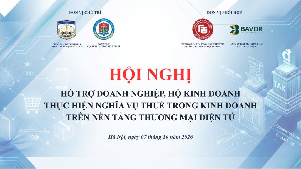 Hội thảo Hỗ Trợ Doanh Nghiệp, Hộ Kinh Doanh Thực Hiện Nghĩa Vụ Thuế TMĐT