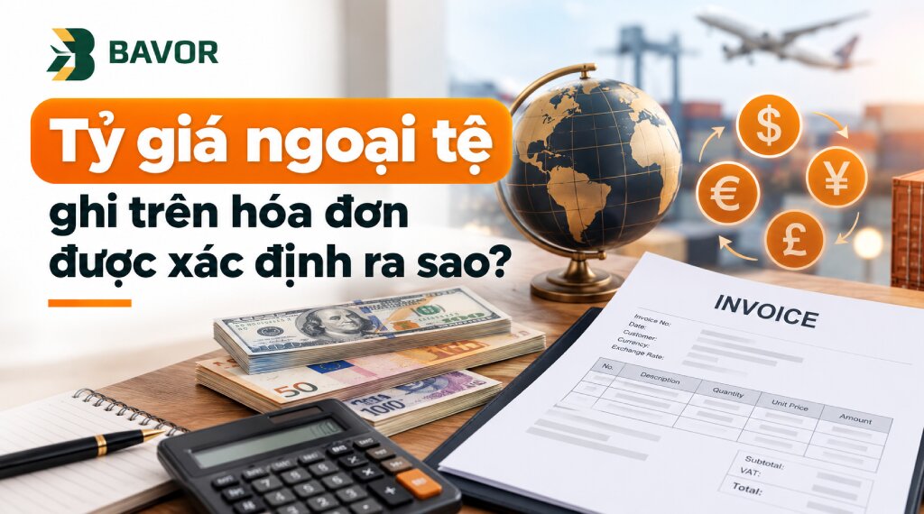 Tỷ giá ngoại tệ ghi trên hóa đơn được xác định ra sao?